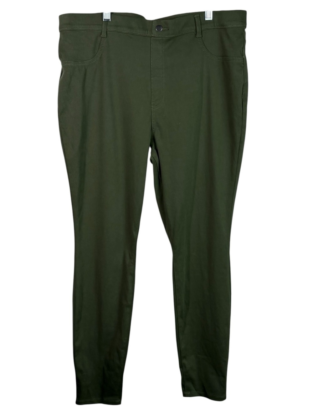 Time and Tru Green Pull On Stretch Jegging Legging Pants XXL 20 Stretchy Casual